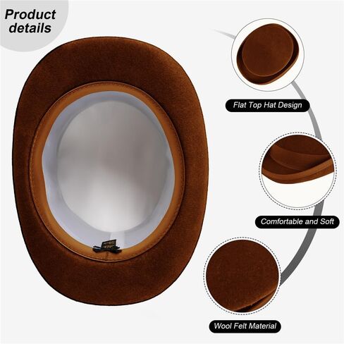 قبعة علوية من الصوف واللباد من بونتشوال جود، قبعة تنكرية طويلة بتصميم فيكتوري بطول 5 انش، هدايا للرجال لحفلات الرقص والكريسماس in Kuwait