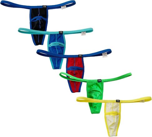 Faringoto Men's Ice Silk Open Thong U Convex Men's Small Underpants T Pants in Saudi Arabia
