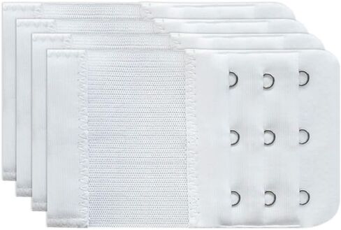 4 Pcs Women's Bra Extenders 3 Hook Comfortable Elastic Stretchy Bra Extension Strap in Saudi Arabia