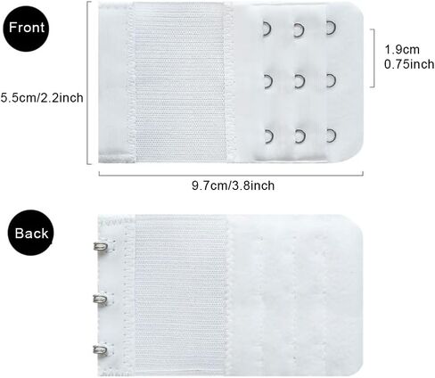 4 Pcs Women's Bra Extenders 3 Hook Comfortable Elastic Stretchy Bra Extension Strap in Saudi Arabia