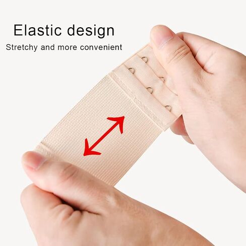 4 Pcs Women's Bra Extenders 3 Hook Comfortable Elastic Stretchy Bra Extension Strap in Saudi Arabia