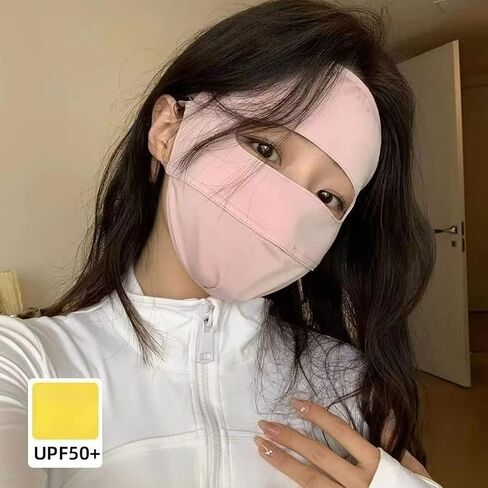 Face UV Face Covering UPF 50+ Women Sun Protection Face Mask Washable Reusable for Running Outdoors in Saudi Arabia