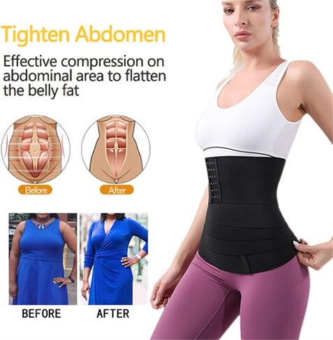 Waist Trainer For Women Lower Belly Fat Tummy Control Shapewear Postpartum Plus Size Fajas Corset Wrap Waist Flat Band in Saudi Arabia