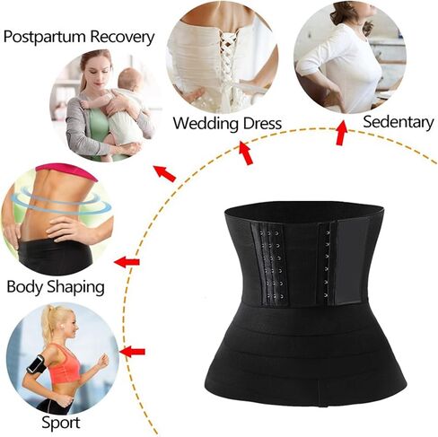 Waist Trainer For Women Lower Belly Fat Tummy Control Shapewear Postpartum Plus Size Fajas Corset Wrap Waist Flat Band in Saudi Arabia