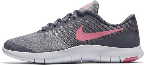 Nike Girl's Flex Contact (GS) Running Shoe Light Carbon/Sunset Pulse Size 6 M US in Saudi Arabia