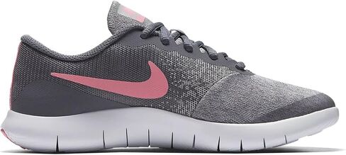 Nike Girl's Flex Contact (GS) Running Shoe Light Carbon/Sunset Pulse Size 6 M US in Saudi Arabia