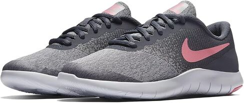 Nike Girl's Flex Contact (GS) Running Shoe Light Carbon/Sunset Pulse Size 6 M US in Saudi Arabia