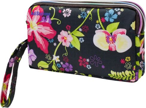 محفظة معصم، حقيبة يد ذات سعة كبيرة مقاومة للماء 3 أقسام مع سحابات وحزام معصم in Kuwait