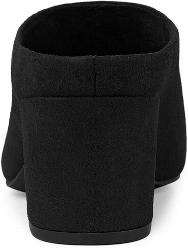 Allegra K Women's Pointed Toe Slip on Block Heel Slide Mules in Saudi Arabia