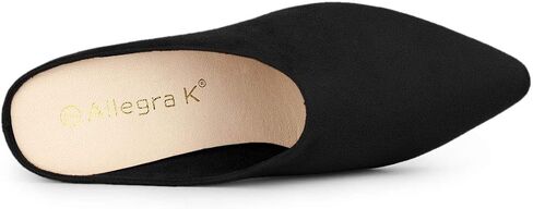 Allegra K Women's Pointed Toe Slip on Block Heel Slide Mules in Saudi Arabia