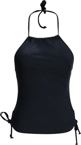 Beachsissi Womens Tankini Tops Halter Bathing Suit Tops Slim Fit Ruched Swim Tops Only in Saudi Arabia