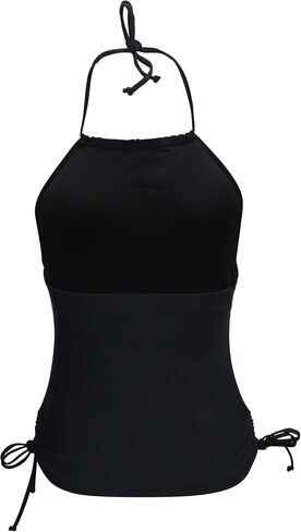 Beachsissi Womens Tankini Tops Halter Bathing Suit Tops Slim Fit Ruched Swim Tops Only in Saudi Arabia