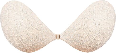 Adhesive Strapless Backless Lace Push-up Sticky Bra in Saudi Arabia