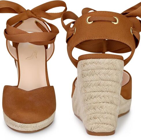 Perphy Espadrille Platform Wedge Heel Lace Up Sandals for Women in Saudi Arabia
