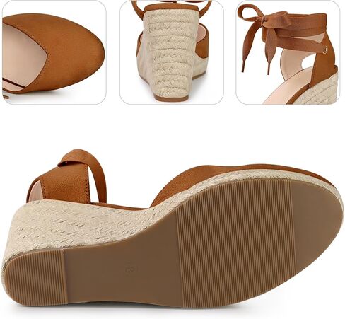Perphy Espadrille Platform Wedge Heel Lace Up Sandals for Women in Saudi Arabia