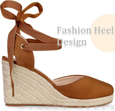 Perphy Espadrille Platform Wedge Heel Lace Up Sandals for Women in Saudi Arabia
