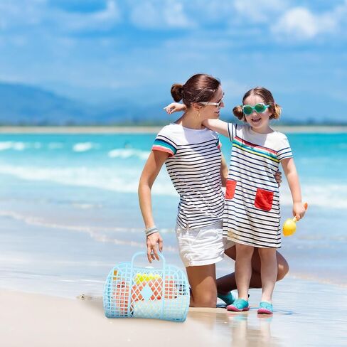 6 Pcs Jelly Tote Bags for Women Wedding Jelly Gifts Tote Bags Plastic Jelly Beach Basket for Wedding Girl Bridesmaid in Saudi Arabia