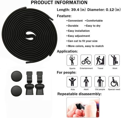 UGY Elastic No Tie Shoe Laces - Gold Yellow | Strong Lock, Speed Shoestrings, Adjustable Elastic Sneaker Strings in Kuwait