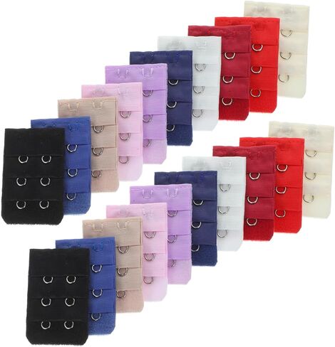 Abaodam 20pcs Womens Bra Extenders 2 Hook Elastic Stretchy Bra Extension Strap, As Shown, M in Saudi Arabia