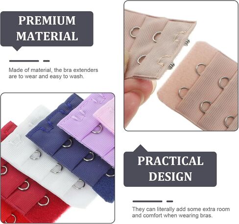 Abaodam 20pcs Womens Bra Extenders 2 Hook Elastic Stretchy Bra Extension Strap, As Shown, M in Saudi Arabia