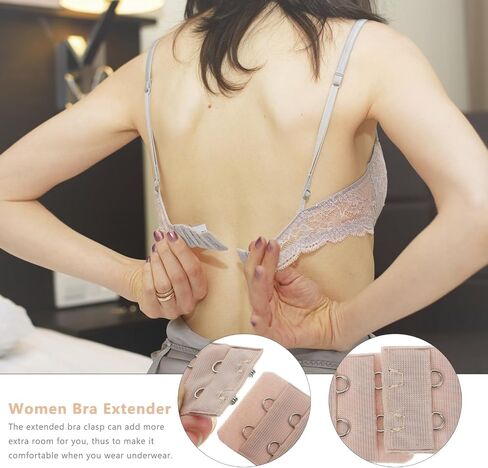 Abaodam 20pcs Womens Bra Extenders 2 Hook Elastic Stretchy Bra Extension Strap, As Shown, M in Saudi Arabia