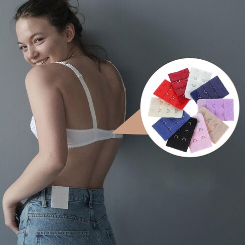Abaodam 20pcs Womens Bra Extenders 2 Hook Elastic Stretchy Bra Extension Strap, As Shown, M in Saudi Arabia
