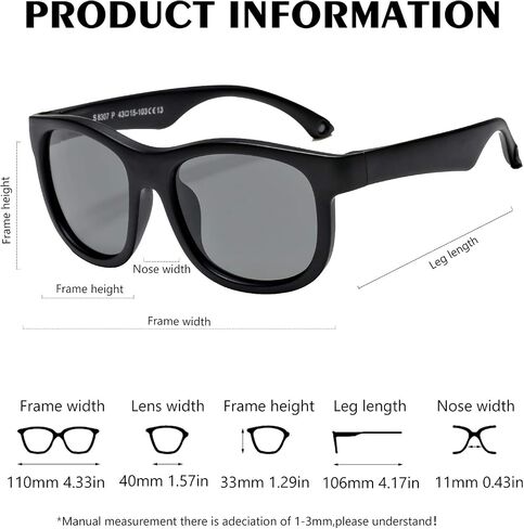 SCVGVER Kids Polarized Sunglasses with Strap, Toddler Newborn Infant Flexible Frame Sun Glasses for Girls Boys Age 0-3 in Saudi Arabia
