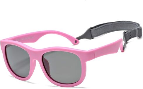 SCVGVER Kids Polarized Sunglasses with Strap, Toddler Newborn Infant Flexible Frame Sun Glasses for Girls Boys Age 0-3 in Saudi Arabia