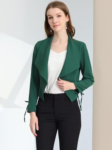 Allegra K Women's Elegant Open Front Cardigan Jacket Work Office Business Suit Blazer in Saudi Arabia