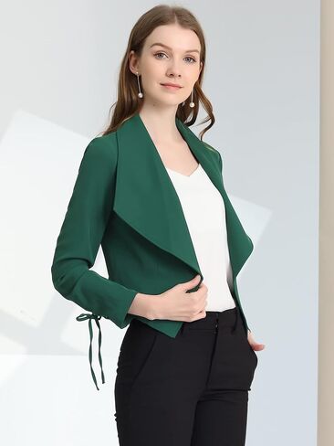 Allegra K Women's Elegant Open Front Cardigan Jacket Work Office Business Suit Blazer in Saudi Arabia