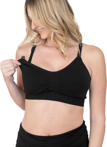 Kindred Bravely 2-Pack Hands Free Sports Pumping Bra Bundle (Black and Ombre Purple, X-Large) in Saudi Arabia