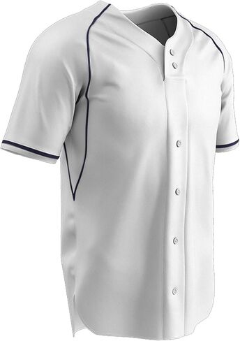 CHAMPRO Men's Cycle 2 Faux Button Baseball/Softball Jersey in Kuwait