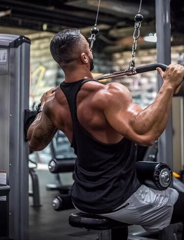 قمصان بدون أكمام للرجال من GYMAPE Stringer Gym لكمال الأجسام من القطن للتمرين مع حاشية مقوسة in Kuwait