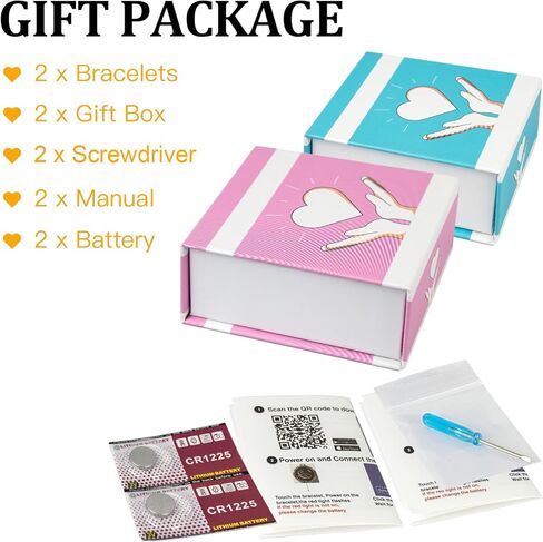 Long Distance Touch Bracelets Jewelry Set, Remote Smart Connection Love Bracelet,Send SOS SMS, Relationship Bracelets Moon Star for Couples Lovers Family Friends Festivals Valentine's Day Gifts Gold in Saudi Arabia