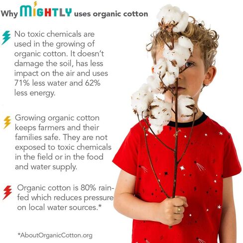 Mightly Boys and Girls' Classic Fit Crewneck T-Shirt | Organic Cotton Soft, Multi-Pack Short-Sleeve Basic, Toddlers and Kids in Saudi Arabia