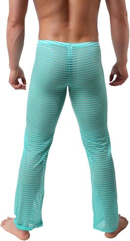 Men’s Summer Sexy Mesh See Thru Stretchy Lightweight Sleep Lounge Pants in Saudi Arabia