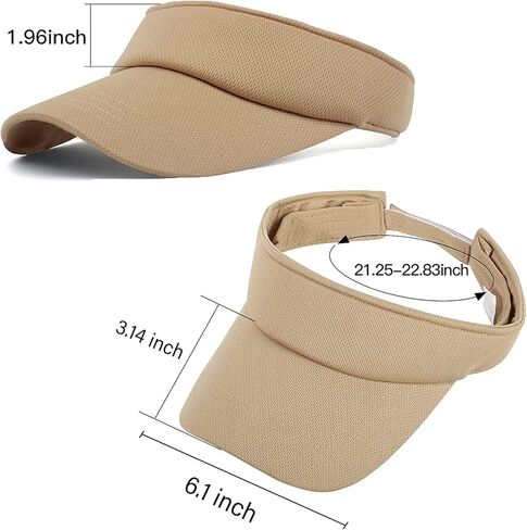 قبعات واقية من الشمس للنساء الرجال واقية من الشمس قبعة فيلكرو واقية من الشمس قابلة للتعديل خفيفة الوزن الرياضة في الهواء الطلق قناع كاب, One Size in Kuwait