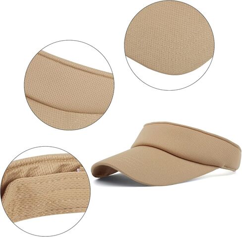 قبعات واقية من الشمس للنساء الرجال واقية من الشمس قبعة فيلكرو واقية من الشمس قابلة للتعديل خفيفة الوزن الرياضة في الهواء الطلق قناع كاب, One Size in Kuwait