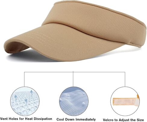 قبعات واقية من الشمس للنساء الرجال واقية من الشمس قبعة فيلكرو واقية من الشمس قابلة للتعديل خفيفة الوزن الرياضة في الهواء الطلق قناع كاب, One Size in Kuwait
