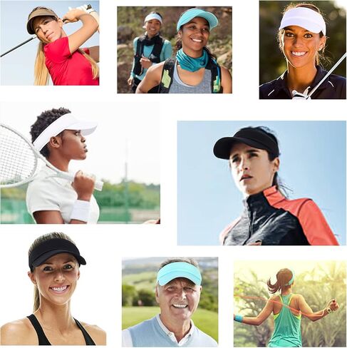 قبعات واقية من الشمس للنساء الرجال واقية من الشمس قبعة فيلكرو واقية من الشمس قابلة للتعديل خفيفة الوزن الرياضة في الهواء الطلق قناع كاب, One Size in Kuwait