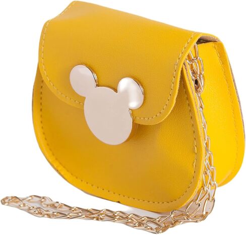 Little Girl Crossbody Purse Cute Fashion Leather Mini Shoulder Saddle Bag (Yellow) in Saudi Arabia