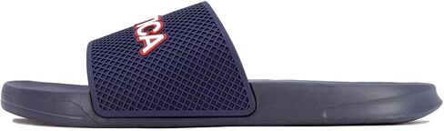 Nautica Men's Shower Sandals Open Toe Soft Slide House Slipper for Indoor & Outdoor-Shower Slippers-Lando-Navy-Size-9 in Saudi Arabia