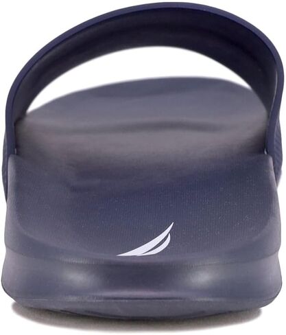 Nautica Men's Shower Sandals Open Toe Soft Slide House Slipper for Indoor & Outdoor-Shower Slippers-Lando-Navy-Size-9 in Saudi Arabia