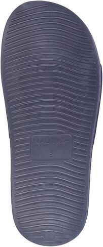 Nautica Men's Shower Sandals Open Toe Soft Slide House Slipper for Indoor & Outdoor-Shower Slippers-Lando-Navy-Size-9 in Saudi Arabia