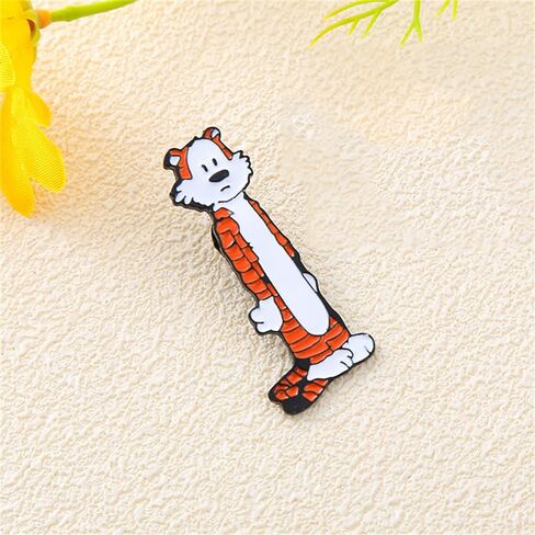 دبابيس مطلية بالمينا بتصميم نمر لطيف بتصميم كرتوني مبتكر على شكل حيوان النمر للنساء والبنات والاولاد، شارة لطيفة ومبتكرة ومضحكة، دبابيس مجوهرات اكسسوارات هدايا للجاكيتات والملابس والقبعات والديكورات in Kuwait