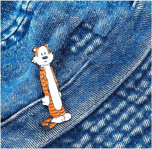 دبابيس مطلية بالمينا بتصميم نمر لطيف بتصميم كرتوني مبتكر على شكل حيوان النمر للنساء والبنات والاولاد، شارة لطيفة ومبتكرة ومضحكة، دبابيس مجوهرات اكسسوارات هدايا للجاكيتات والملابس والقبعات والديكورات in Kuwait