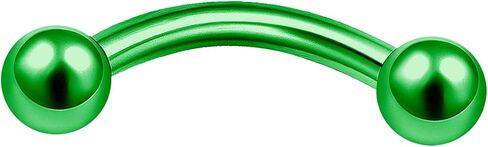 MATIGA Anodized Titanium 16 gauge 5/16 8mm Curved Barbell Bar Piercing Jewelry Daith Lip Labret Helix Tragus 3mm Ball More Choices in Saudi Arabia