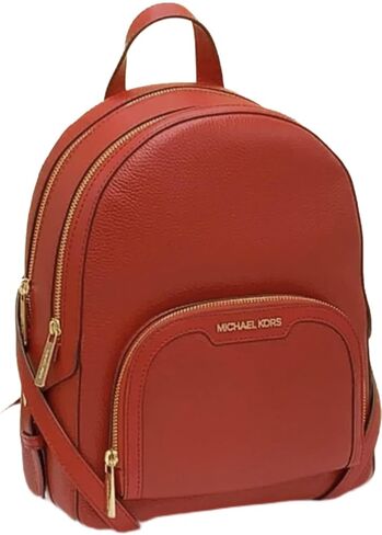 Michael Kors Jaycee Medium Pebbled Leather Backpack (bright Red) in Saudi Arabia