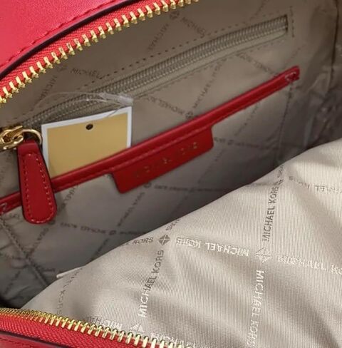 Michael Kors Jaycee Medium Pebbled Leather Backpack (bright Red) in Saudi Arabia