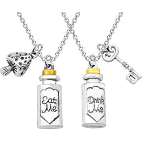 FAADBUK Alice Fairy Tales Inspired Jewelry Alice Fans BFF Friendship Gift Inspired by Alice Eat Me Drink Me Set Necklace (5 Stars Necklace)